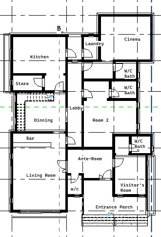 Duplex 4 Bedroom house plan