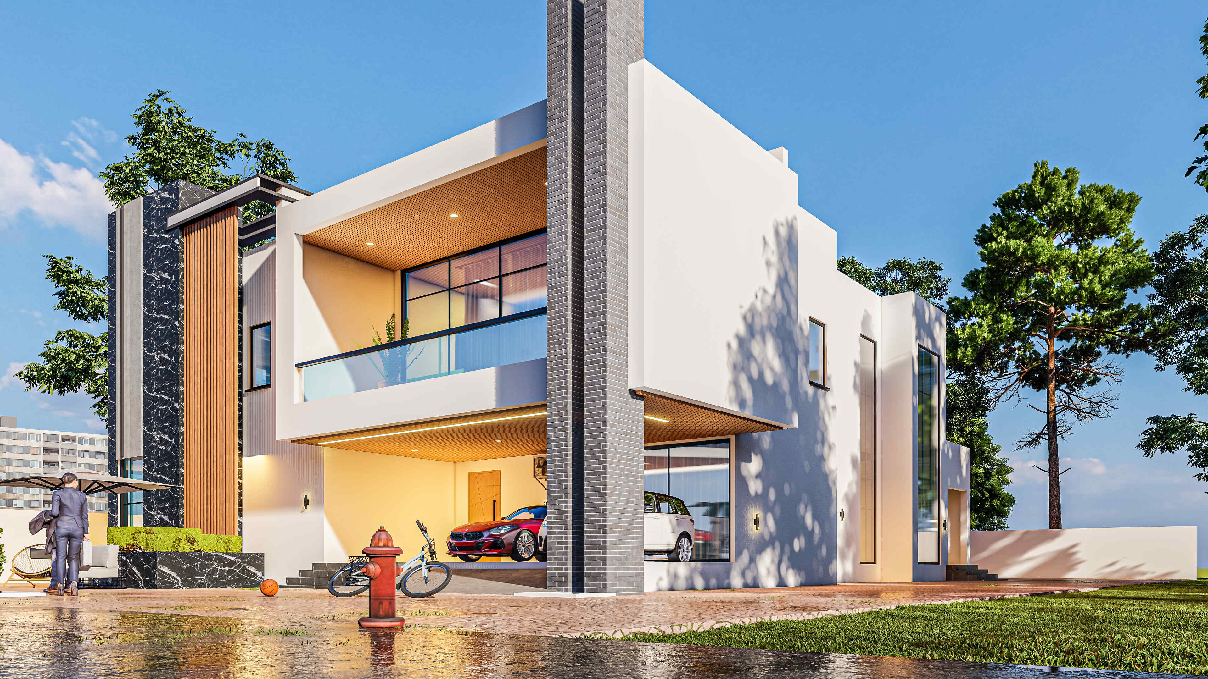 Mansion 4 Bedroom Design with BQ house plan