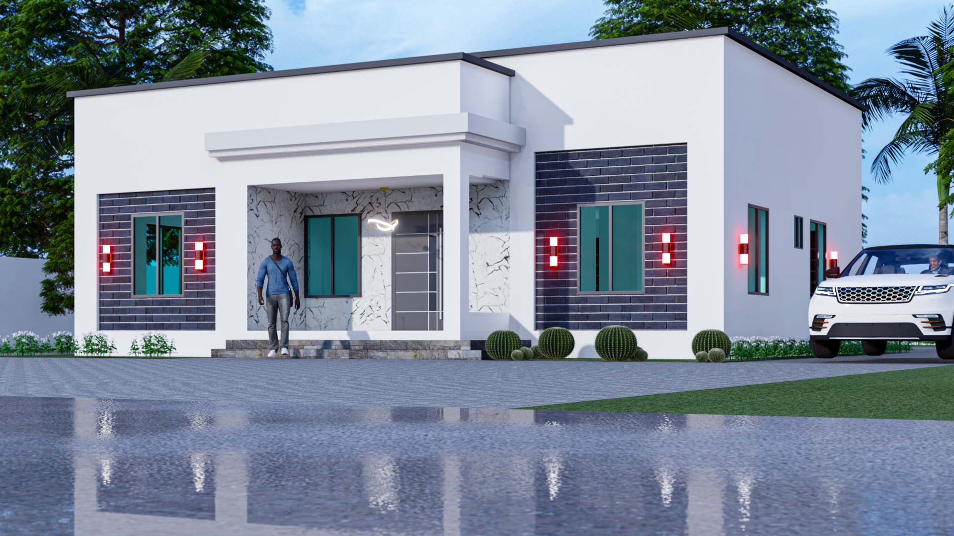 Modern 3-bedroom bungalow house plan
