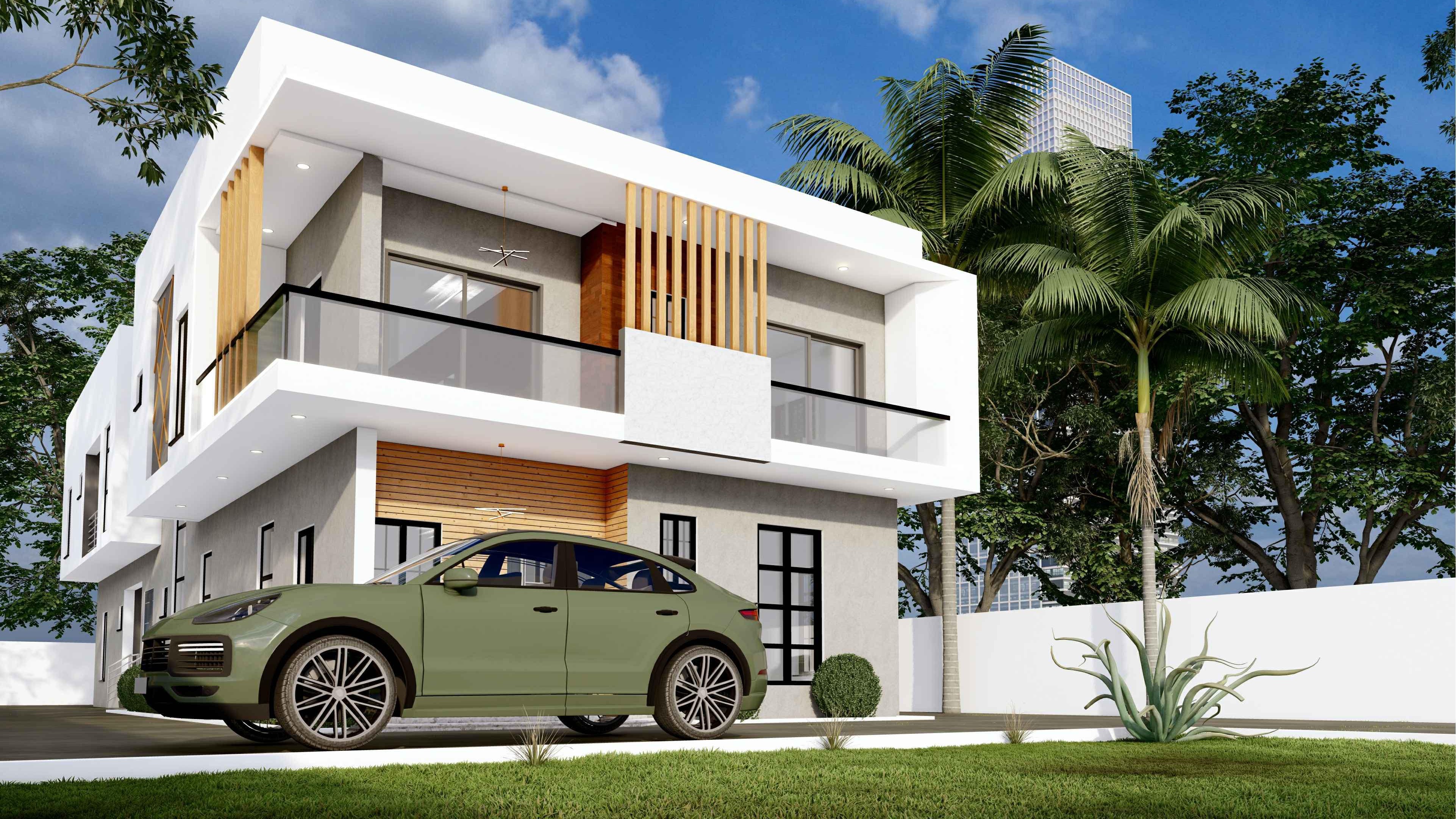 4 BEDROOM MAISONETTE WITH 2 UNITS OF 2 BEDROOM 3D Render